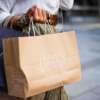 custom printed recycled takeaway kraft paper bag with logo view 5