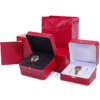 flip leather travel watch box with matching tote bag - retail display