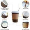 biodegradable PLA coated coffee cup and seed paper bag packaging view 6