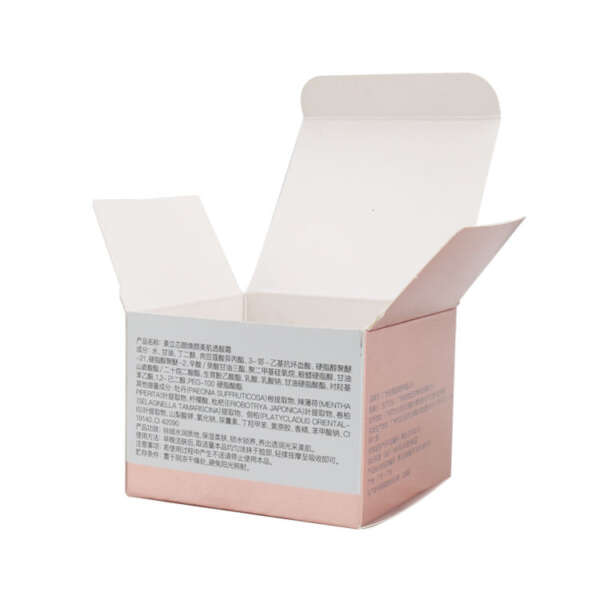 custom design cosmetic cardboard box with logo printing - open display view