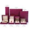 custom logo leather jewelry set box for necklace earrings ring view 6