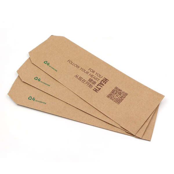 greaseproof burger snack paper bag showing flat sharp bottom, recyclable paper look and food packaging print options