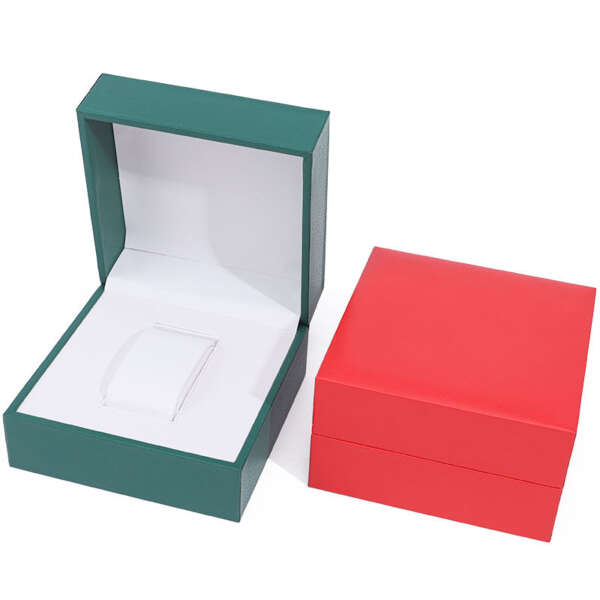 PU leather flip travel watch gift box for quartz watch packaging - custom logo option