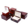 wooden waterproof travel watch gift case with custom logo - detail view