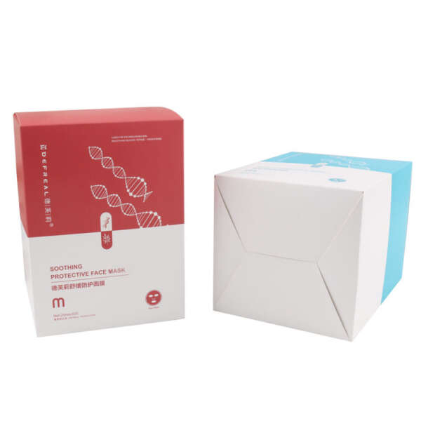 luxury skin care product printed cardboard paper box - open display view