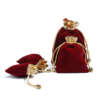 custom logo suede flannel drawstring jewelry bag - custom logo option