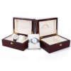 custom logo wooden watch box with pillow jewelry packaging - gift packaging