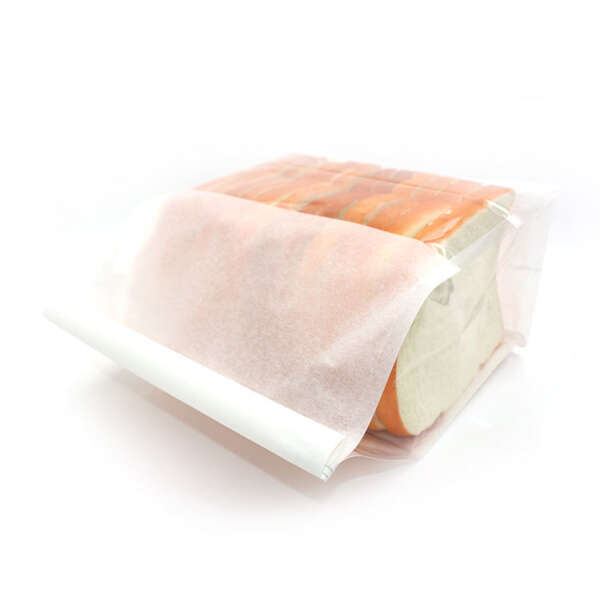 greaseproof bread paper bag with window showing window panel, custom print and bakery bag sizing options