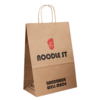 eco kraft paper eco rope handle restaurant retail paper bag with logo printing detail
