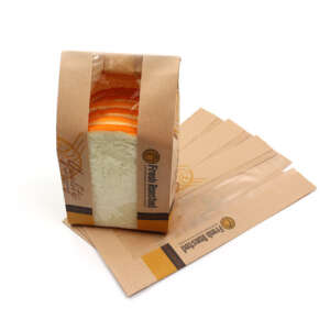 kraft toast sandwich bakery bread paper bag with window view 1