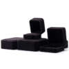 square dark custom logo printed jewelry ring box - retail display