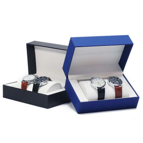 luxury travel watch storage box with custom logo - front view
