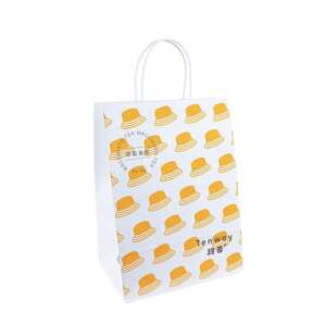 recycled brown kraft tote gift bag for shop supermarket view 1