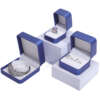 dark PU leather jewelry organizer box for bracelet necklace earring ring - retail display