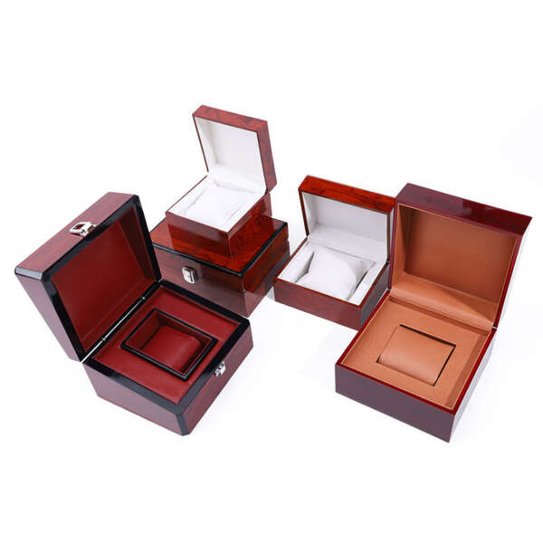 wooden waterproof travel watch gift case with custom logo - custom logo option