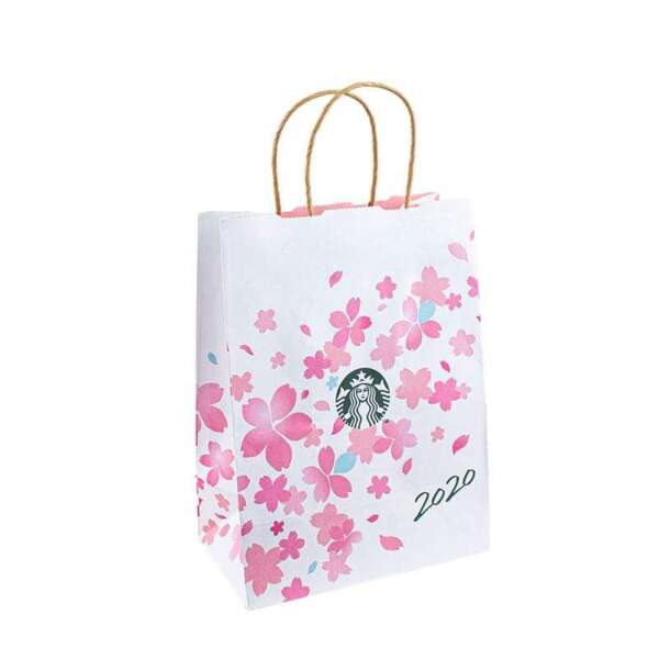 biodegradable brown kraft takeaway shopping paper bag with print view 1