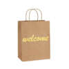 Printed coffee delivery kraft rope handle bag for branded paper packaging