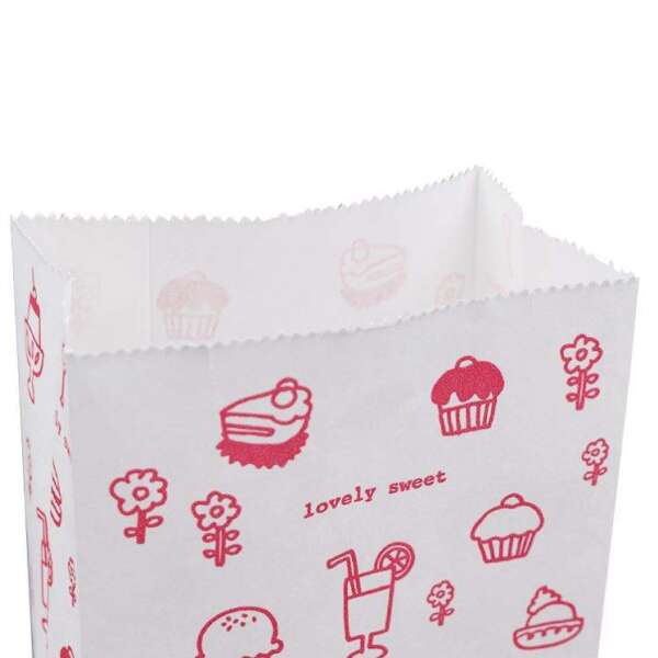 Printed colorful flat bottom kraft gift bag for branded paper packaging