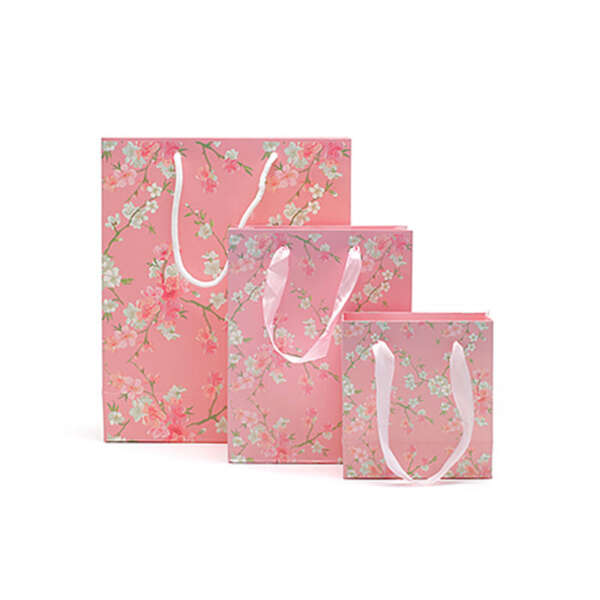 custom logo mini jewelry gift shopping bag with rope handle - detail view