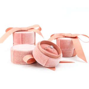 Flannel cloth ring gift box for jewelry packaging