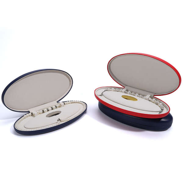 PU leather jewelry storage box for ring necklace bracelet view 2