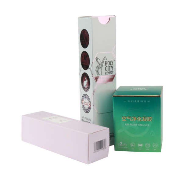new design skincare cosmetic carton paper box packaging - front view