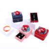 luxury round flower drawer ring jewelry gift box - product presentation