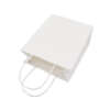 Wholesale square bottom white kraft carrier bag for custom paper packaging orders