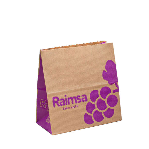 biodegradable food grade paper bag for lunch bread and cookie packaging - side gusset view