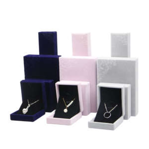 Logo embossed jewelry gift box with fitted insert