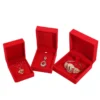 custom wooden jewelry packaging box for luxury gifts - front view