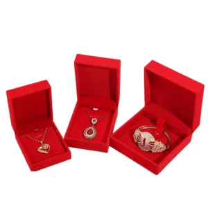 custom wooden jewelry packaging box for luxury gifts - front view