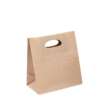 flexo printed supermarket cafe promotion paper bag with handles view 5