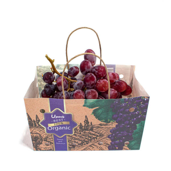 brown wet strength ventilated paper bag for fruit produce view 1