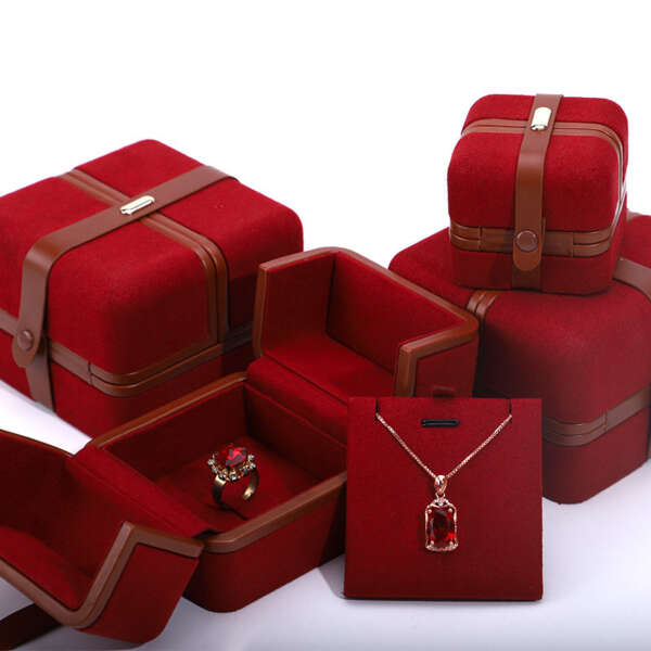 custom logo luxury jewelry box for earrings bracelet necklace ring view 6
