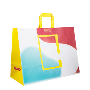 brown kraft rope handle carrier bag for shipping shopping food gift delivery image 2