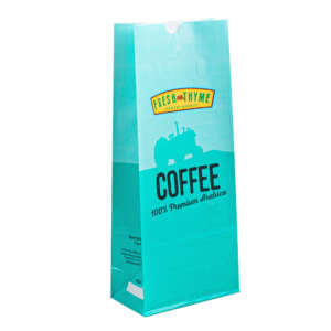 kraft paper flat bottom kraft SOS snack bag with logo printing detail