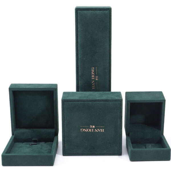 printed plastic jewelry packaging box for necklace bracelet ring - open display view