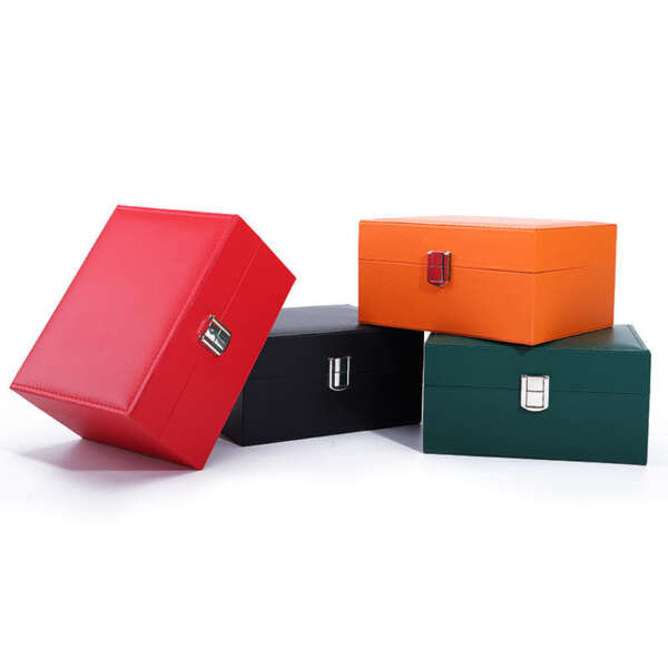 custom logo leather watch storage gift box for men watch packaging - product presentation