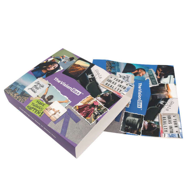 recyclable colorful custom printed paper sleeve box - open display view