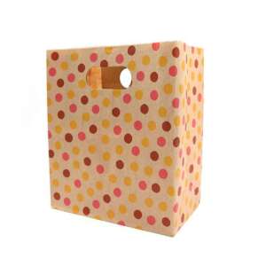 Custom colorful kraft shopping bag with handle for retail shopping, crafts, gifts and promotional packaging