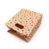 strong SOS bread kraft paper bag with die cut handle - side gusset view