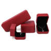 Paper clamshell jewelry box with filled insert