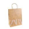 reusable eco kraft paper bag for food storage shopping view 1