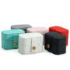 PU leather mini travel jewelry organizer case for ring earring necklace - retail display
