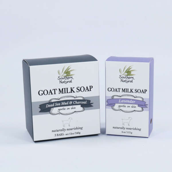eco friendly custom printed foldable soap paper box - front view