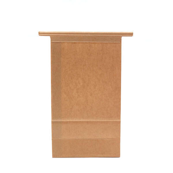 greaseproof brown white kraft food paper bag with window and tin tie image 6