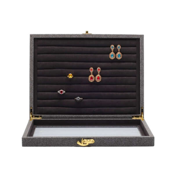 PU leather organizer tray for rings bracelets and necklaces