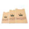 Printed laminated stand up kraft toast bag for branded paper packaging