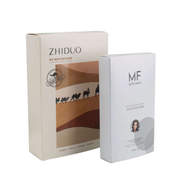 cosmetic product paper packaging box - open display view